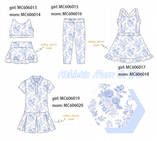 PO95 Blue floral print mom&me active collection 1