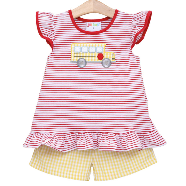 Jellybean BTS - Bus Stop Ruffle Short Set