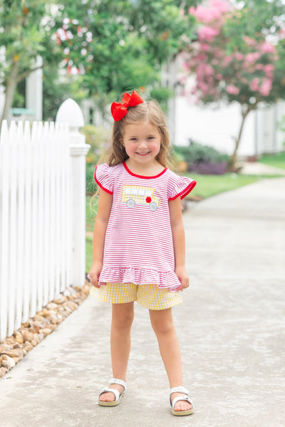 Jellybean BTS - Bus Stop Ruffle Short Set