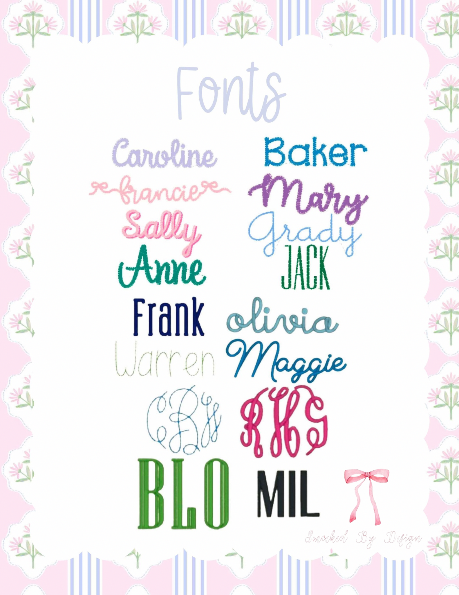 Monogram Add On – Smocked By Design