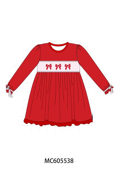 PO95 Red&navy valentine's day bow train embroidery collection