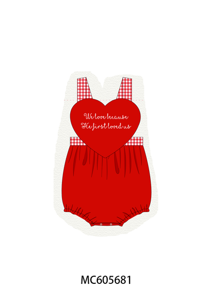PO95 Red valentine's day heart applique collection
