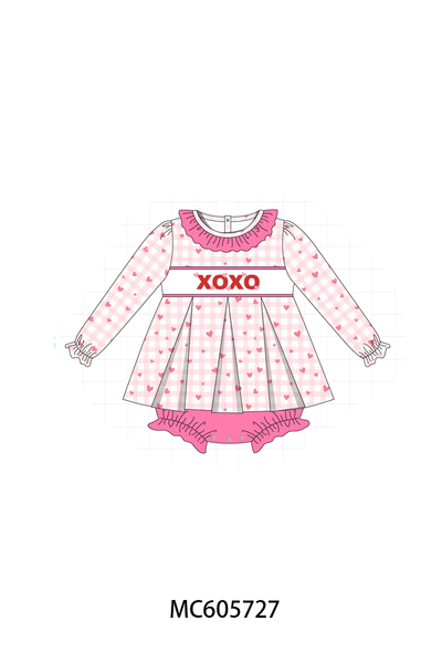 PO95 Pink valentine's day XOXO embroidery collection