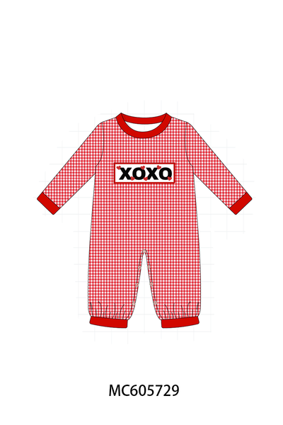 PO95 Pink valentine's day XOXO embroidery collection