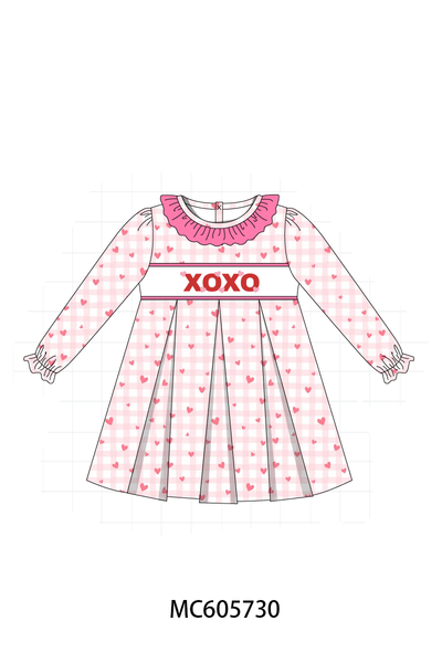PO95 Pink valentine's day XOXO embroidery collection