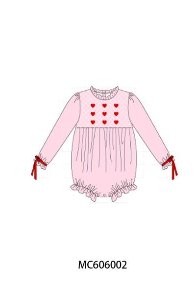 PO95 Pink&blue heart smocked collection