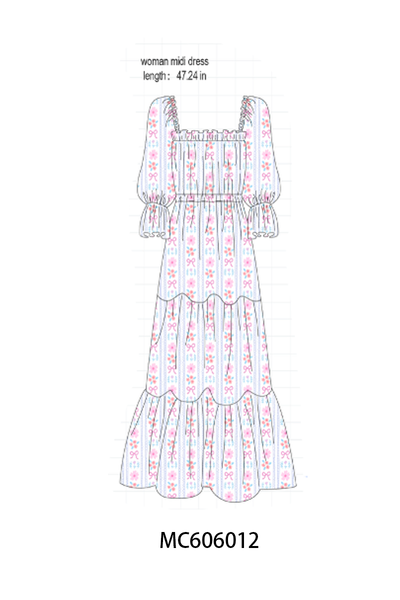 PO95 Blue MAMA'S GIRL embroidery floral collection