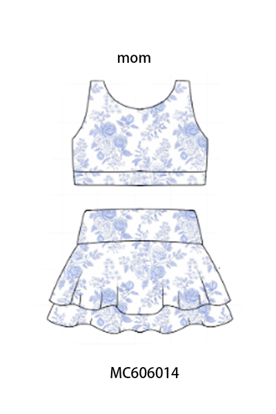PO95 Blue floral print mom&me active collection 1