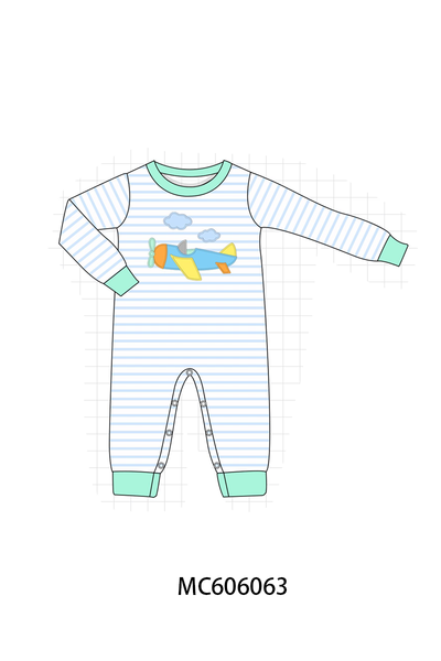 PO95 Mint airplane applique stripe collection