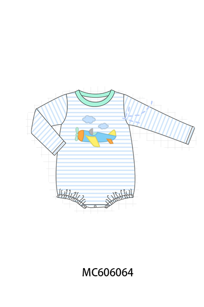 PO95 Mint airplane applique stripe collection