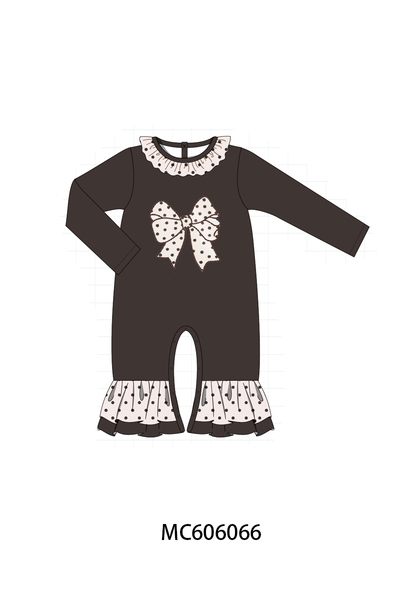 PO95 Brown bow applique collection