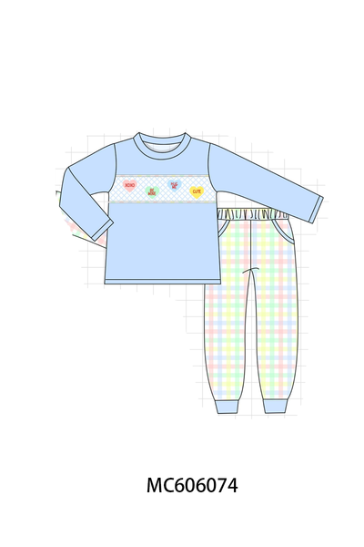 PO95 Pink heart smocked plaid collection