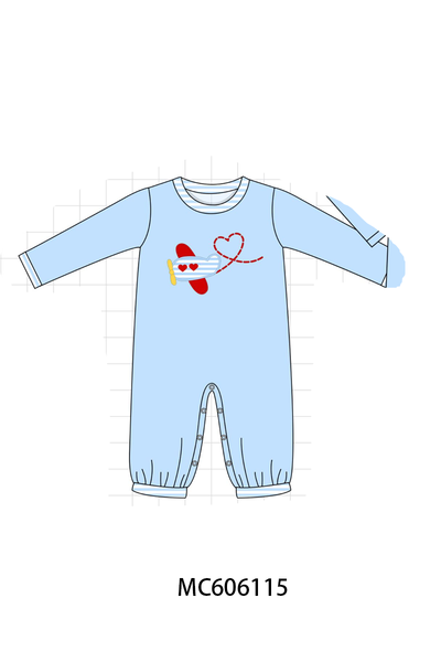 PO95 Blue valentine's day airplane applique collection