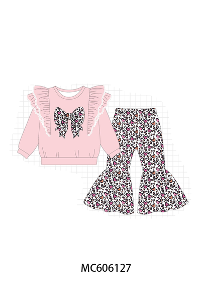 PO95 Pink leopard bow heart colllection
