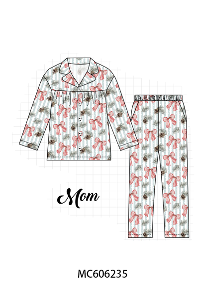 PO95 Sage bow print ruffle collection