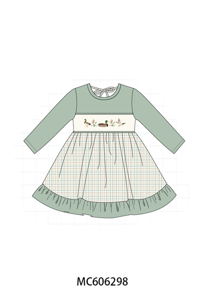 PO95 Sage duck embroidery plaid collection 2