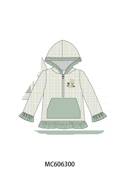 PO95 Sage duck embroidery plaid collection 2