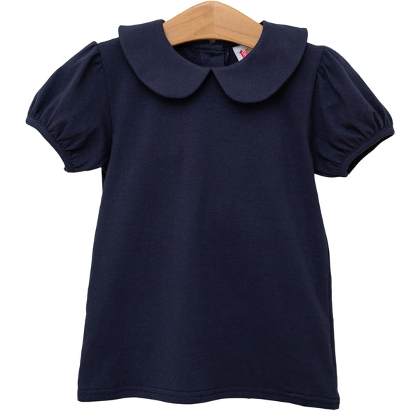 Jellybean BTS - Peter Pan Collar Top Navy