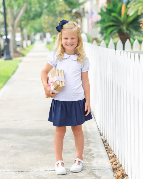 Jellybean BTS - Peter Pan Collar Top White
