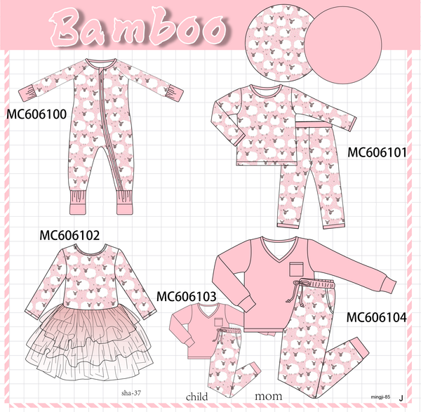 PO95 Pink sheep bamboo collection