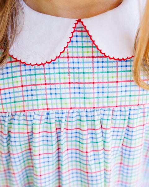 Jellybean BTS - Primary Plaid Jumper Set