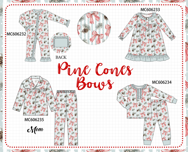 PO95 Sage bow print ruffle collection