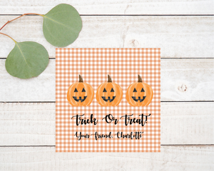 Trick or Treat Halloween Tag