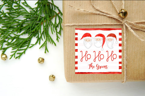 Santa Printed Tag